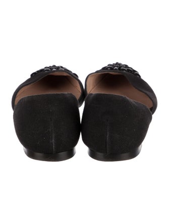 Oscar de la Renta Satin D'Orsay Flats