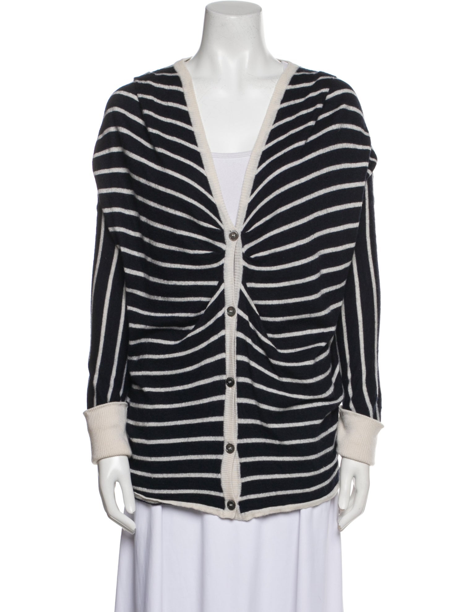 Oscar de la Renta Cashmere Striped Sweater