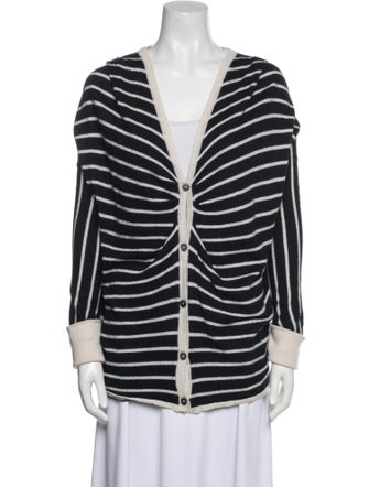 Oscar de la Renta Cashmere Striped Sweater