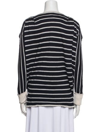 Oscar de la Renta Cashmere Striped Sweater