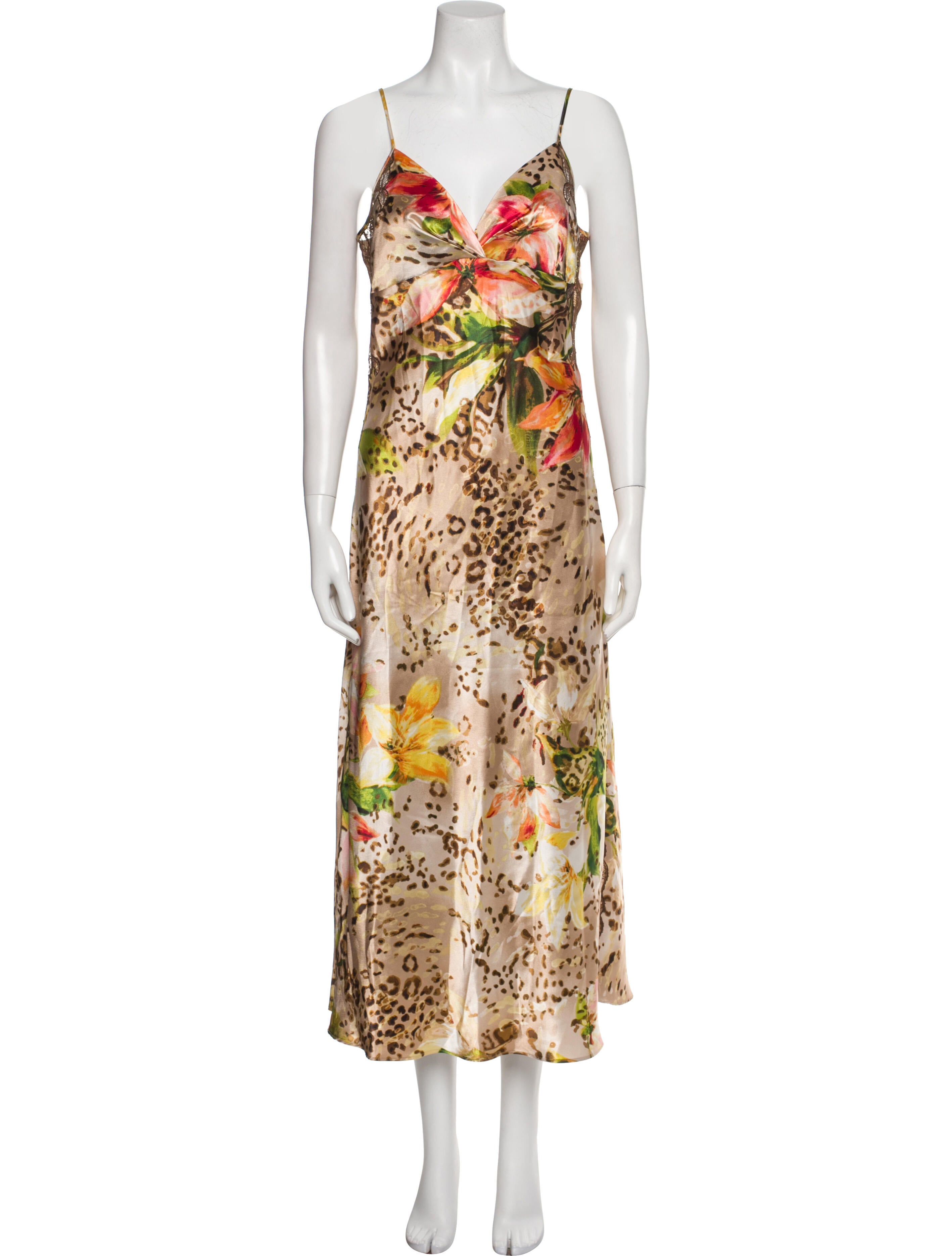 Oscar de la Renta Floral Print Long Dress