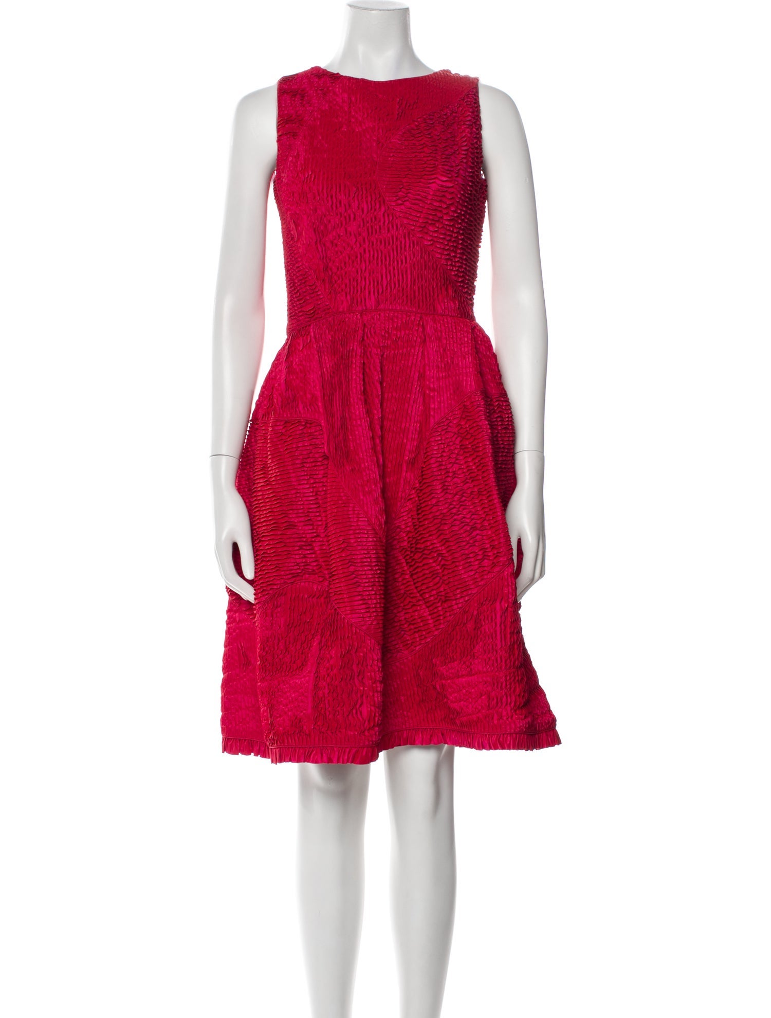 Oscar de la Renta Silk Knee-Length Dress