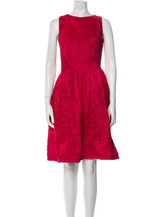 Oscar de la Renta Silk Knee-Length Dress