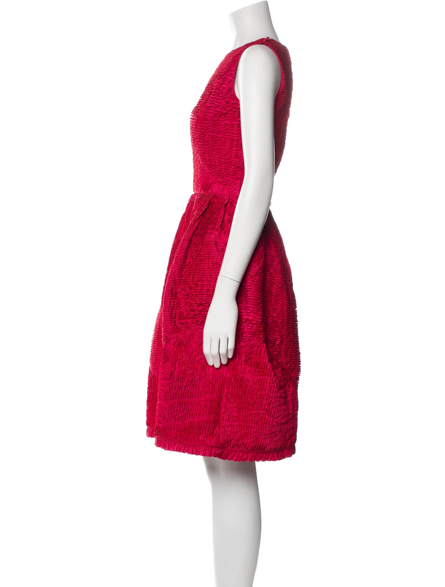 Oscar de la Renta Silk Knee-Length Dress