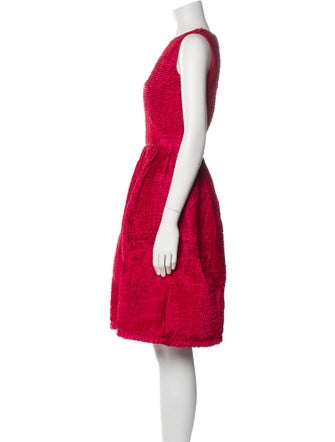 Oscar de la Renta Silk Knee-Length Dress