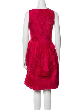 Oscar de la Renta Silk Knee-Length Dress