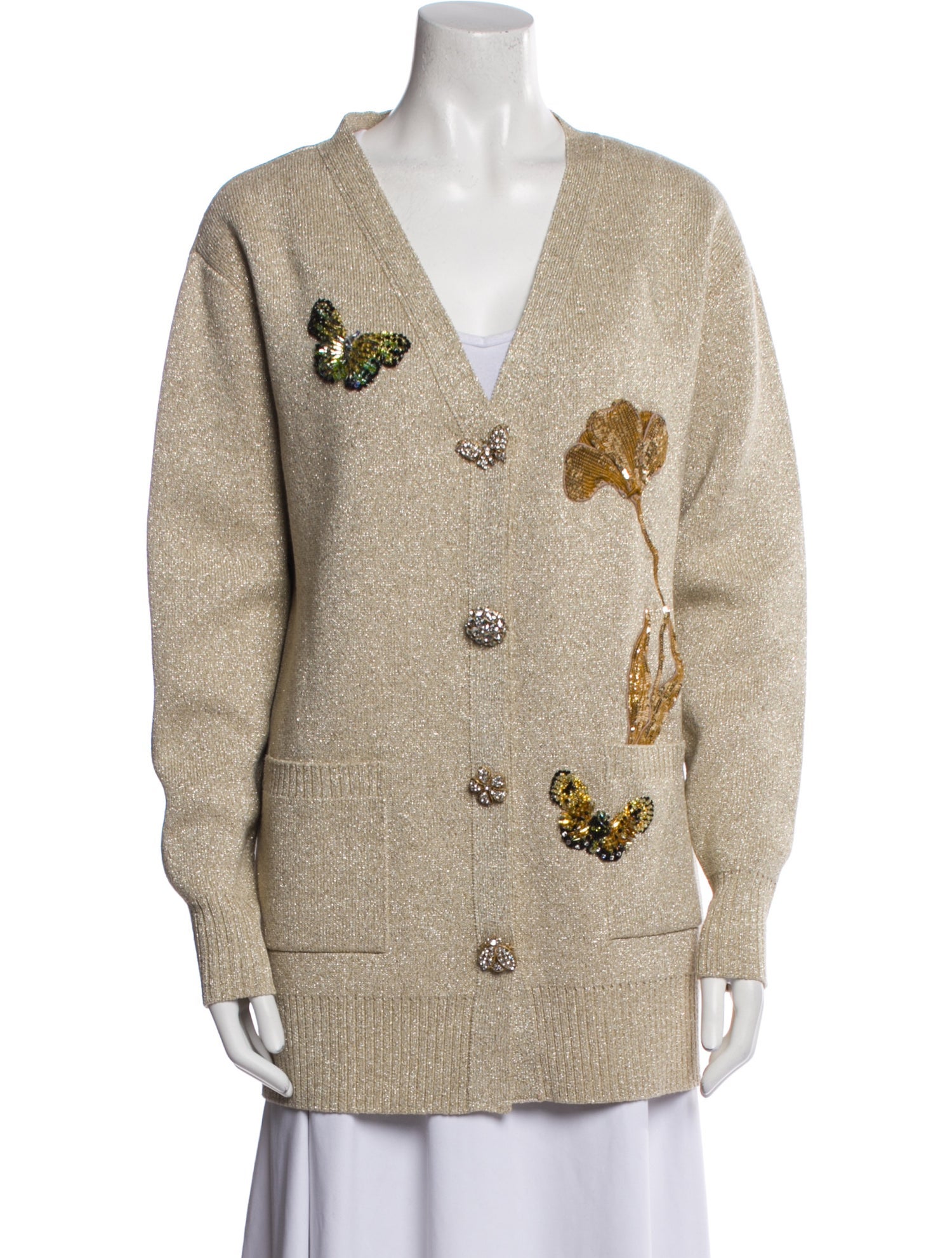 Oscar de la Renta V-Neck Sweater w/ Tags