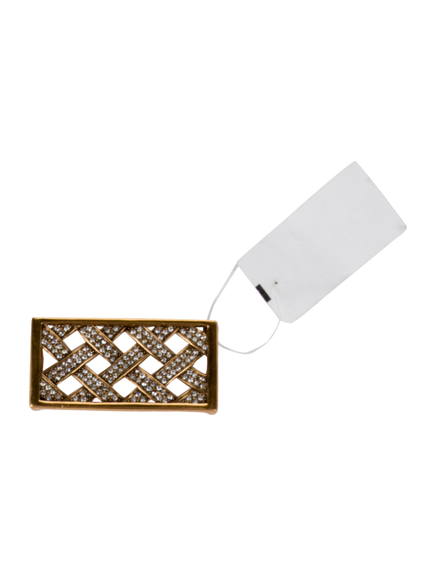 Oscar de la Renta Metal Crystal Embellishments Waist Belt