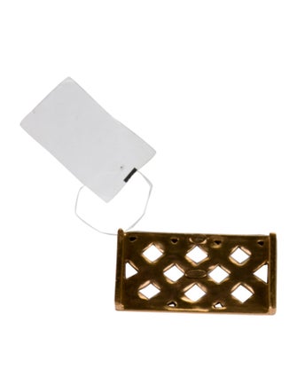 Oscar de la Renta Metal Crystal Embellishments Waist Belt