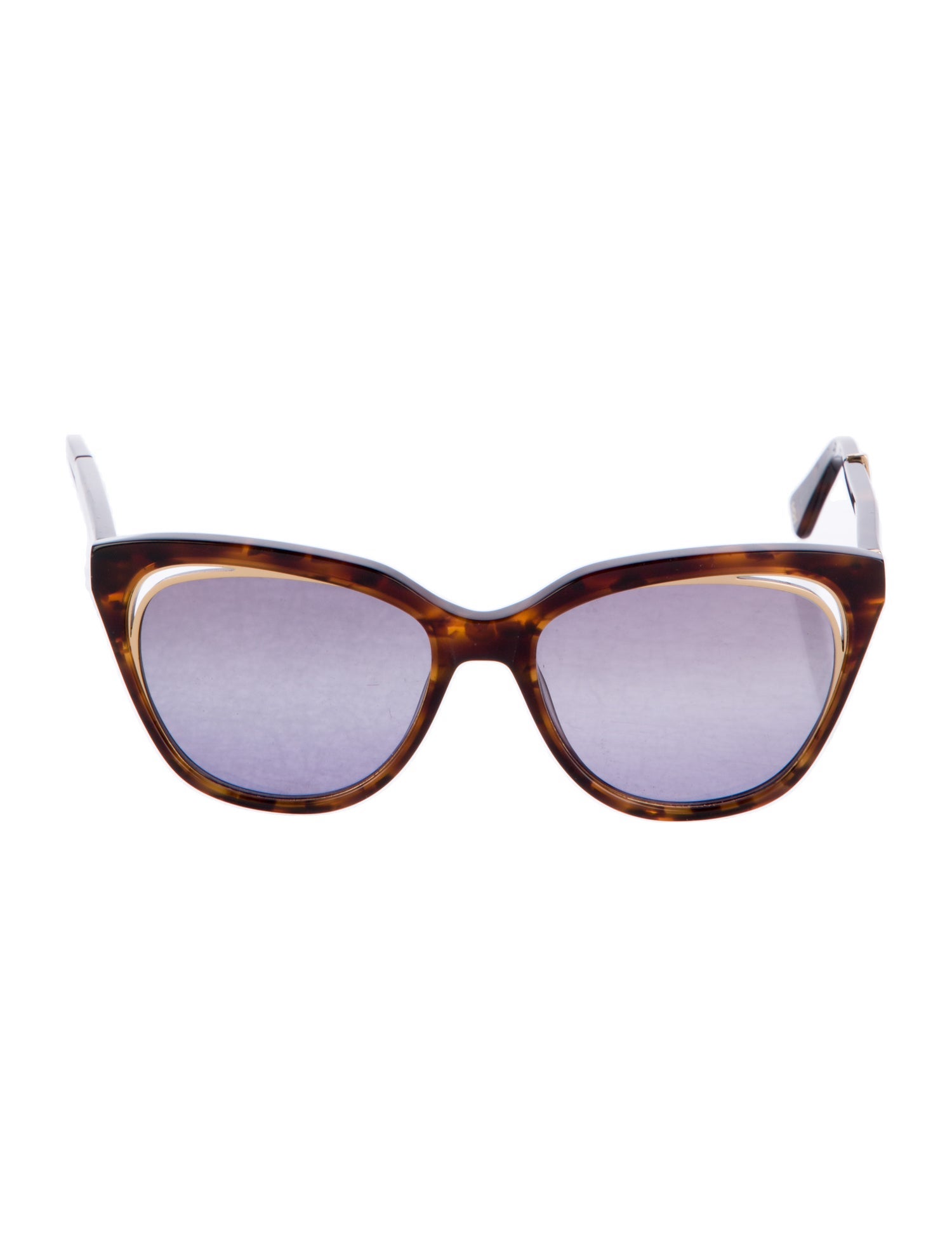 Oscar de la Renta Cat-Eye Mirrored Sunglasses