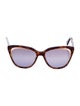 Oscar de la Renta Cat-Eye Mirrored Sunglasses
