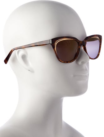 Oscar de la Renta Cat-Eye Mirrored Sunglasses