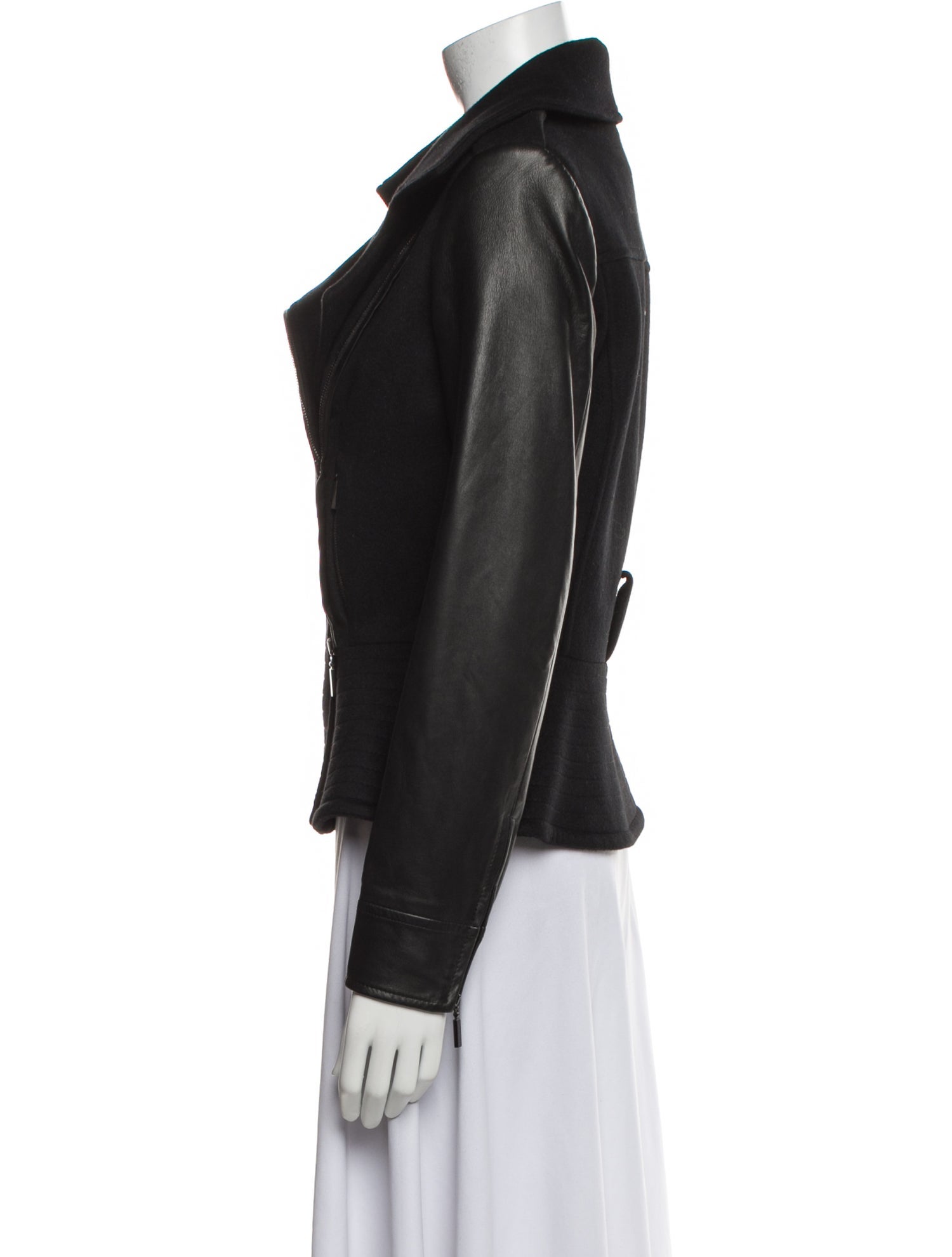 Oscar de la Renta Fleece Biker Jacket