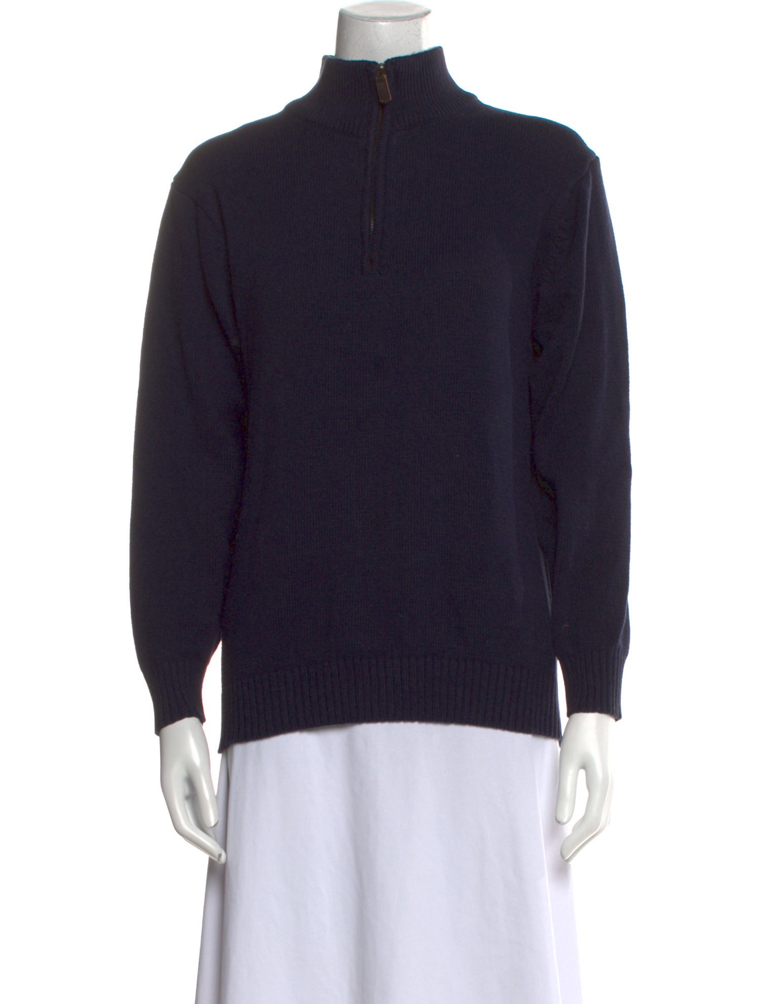 Oscar de la Renta Mock Neck Sweater