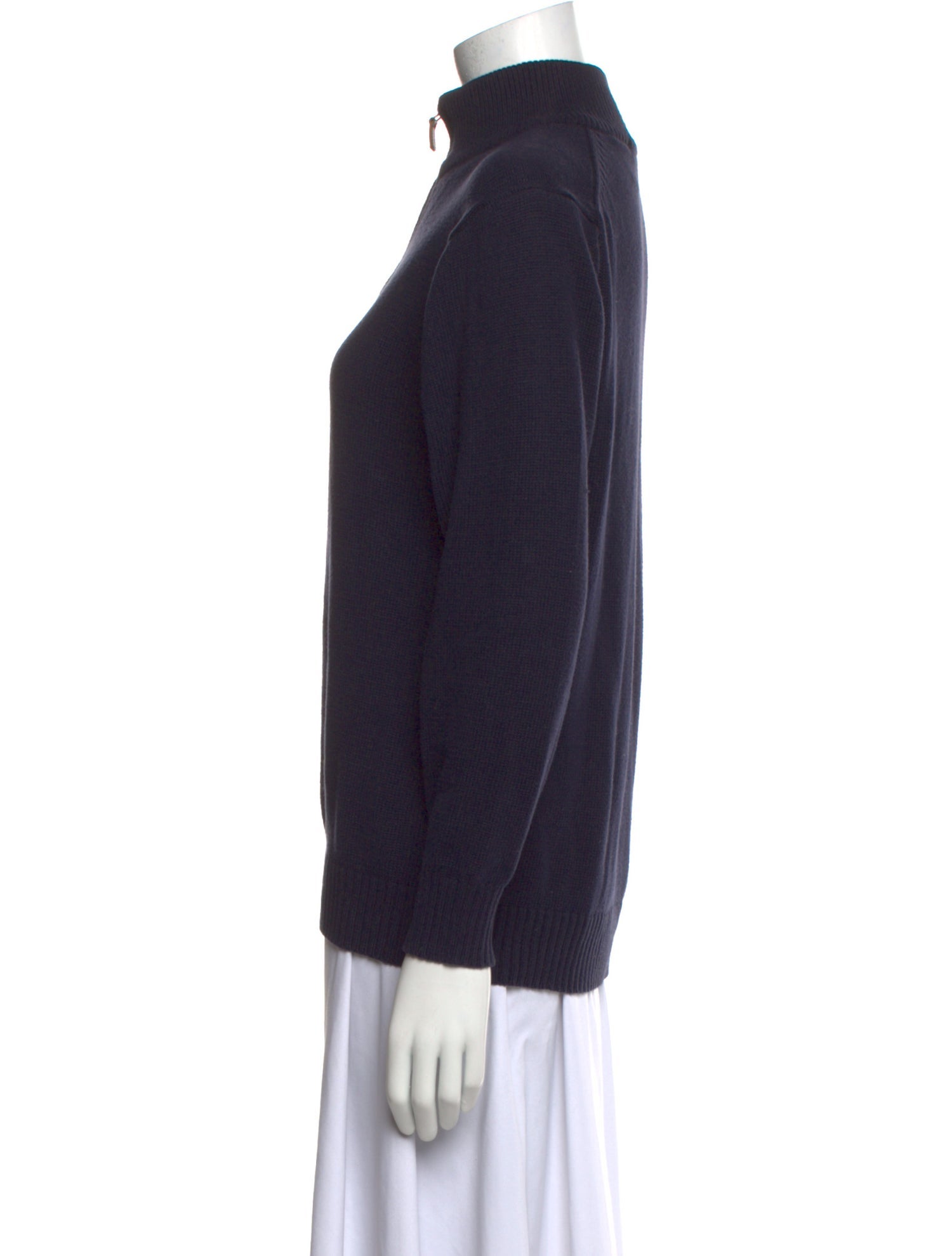 Oscar de la Renta Mock Neck Sweater