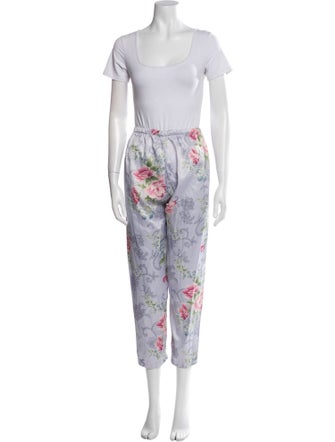 Oscar de la Renta Floral Print Set