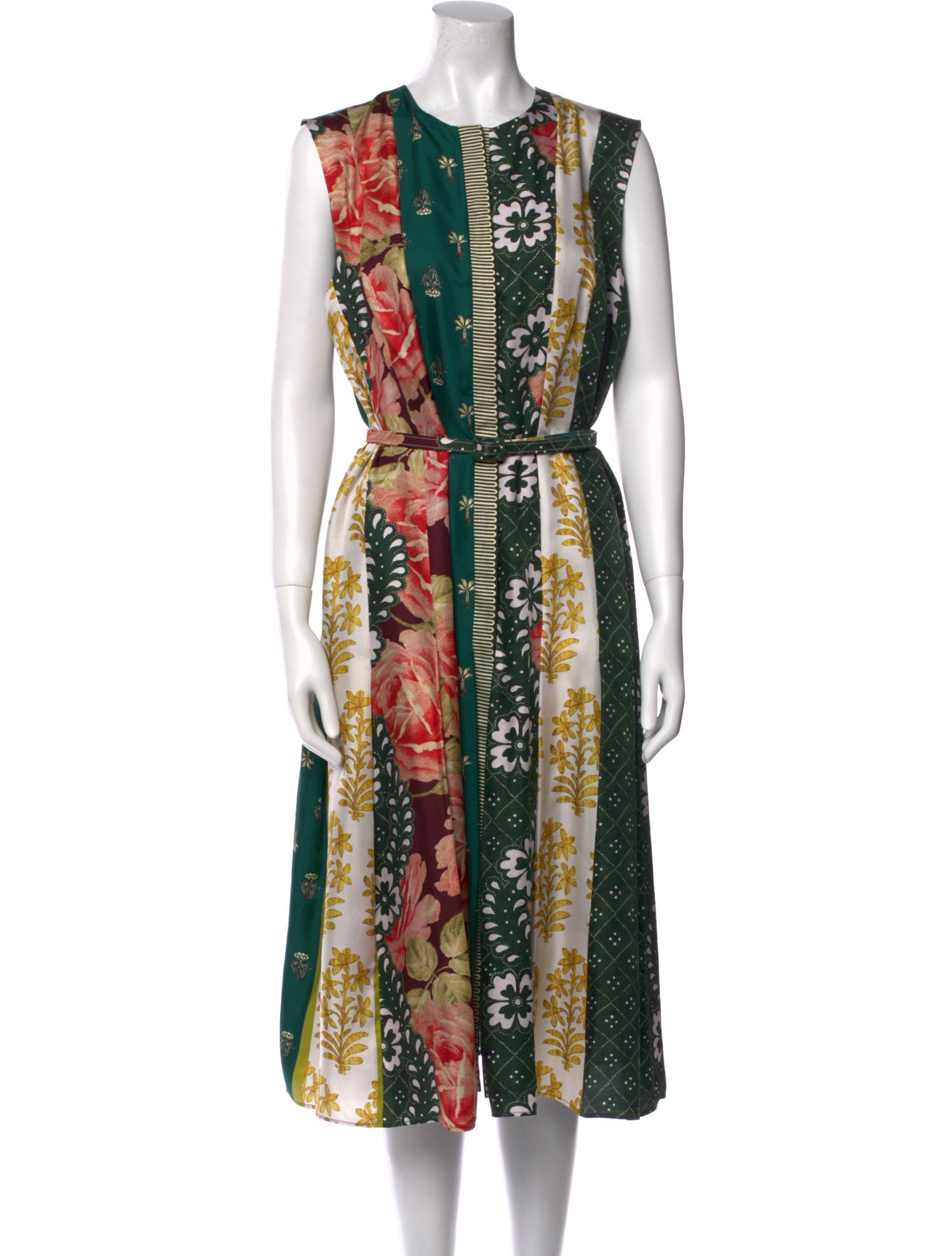 Oscar de la Renta Silk Midi Length Dress