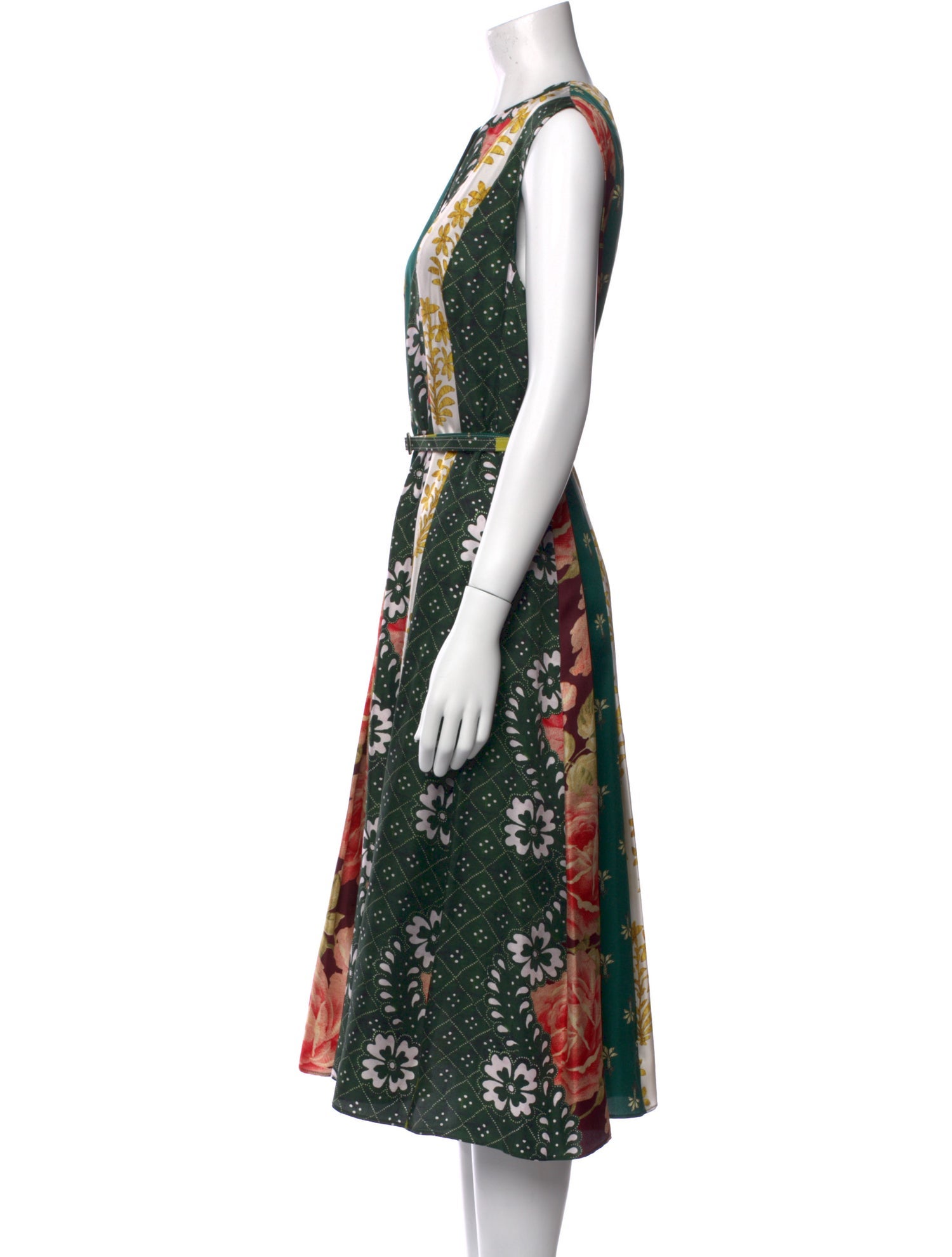 Oscar de la Renta Silk Midi Length Dress