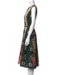 Oscar de la Renta Silk Midi Length Dress