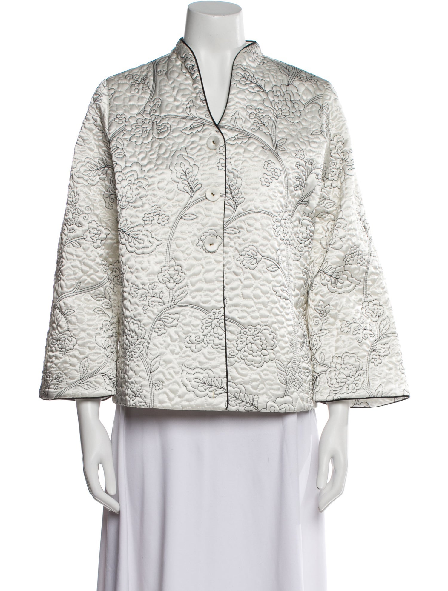 Oscar de la Renta Tweed Pattern Jacket