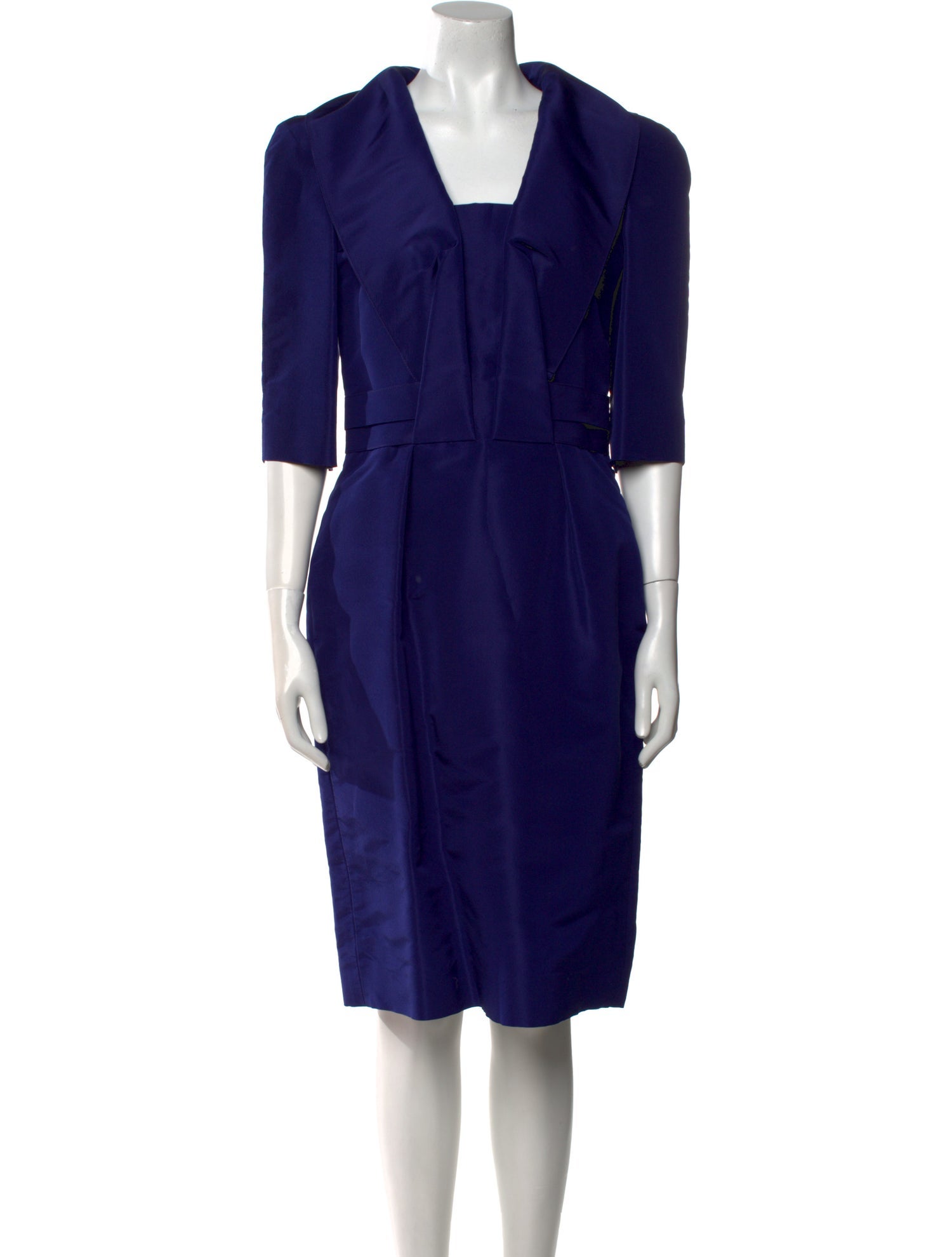 Oscar de la Renta Silk Midi Length Dress