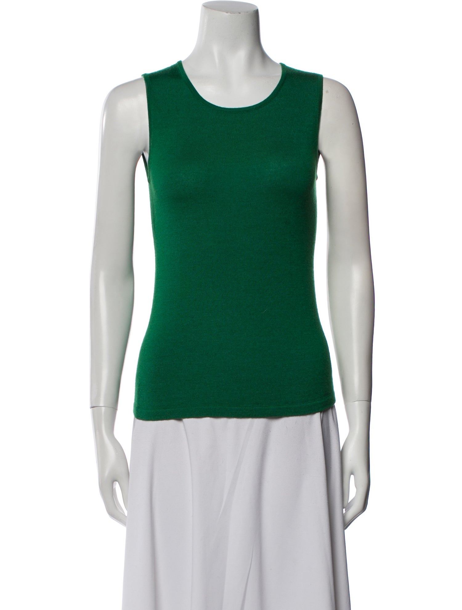 Oscar de la Renta Cashmere Scoop Neck Top