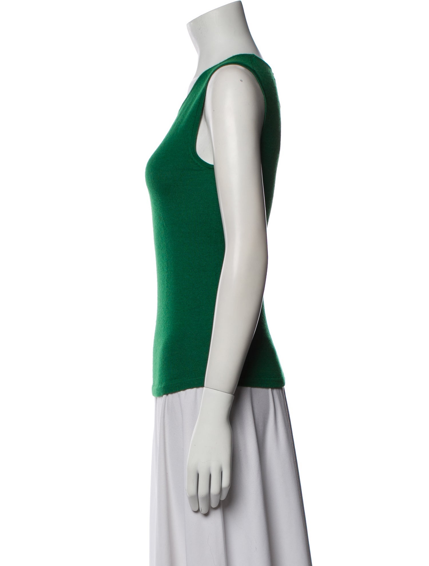 Oscar de la Renta Cashmere Scoop Neck Top