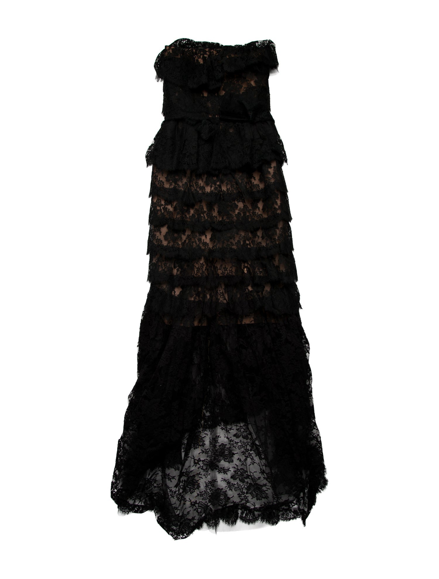 Oscar de la Renta Lace Pattern Long Dress