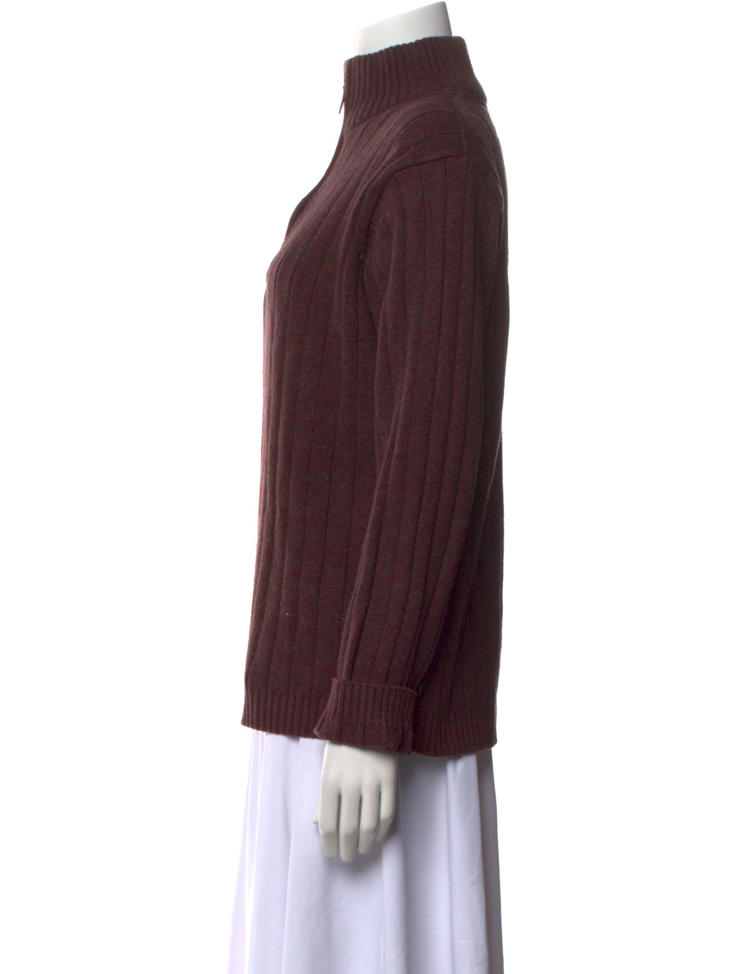 Oscar de la Renta Mock Neck Sweater