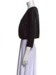 Oscar de la Renta Silk Open Front Sweater