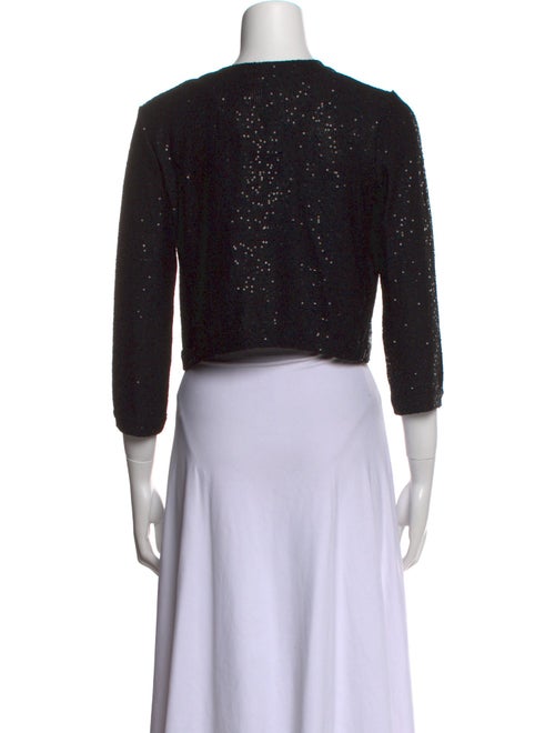 Oscar de la Renta Silk Open Front Sweater