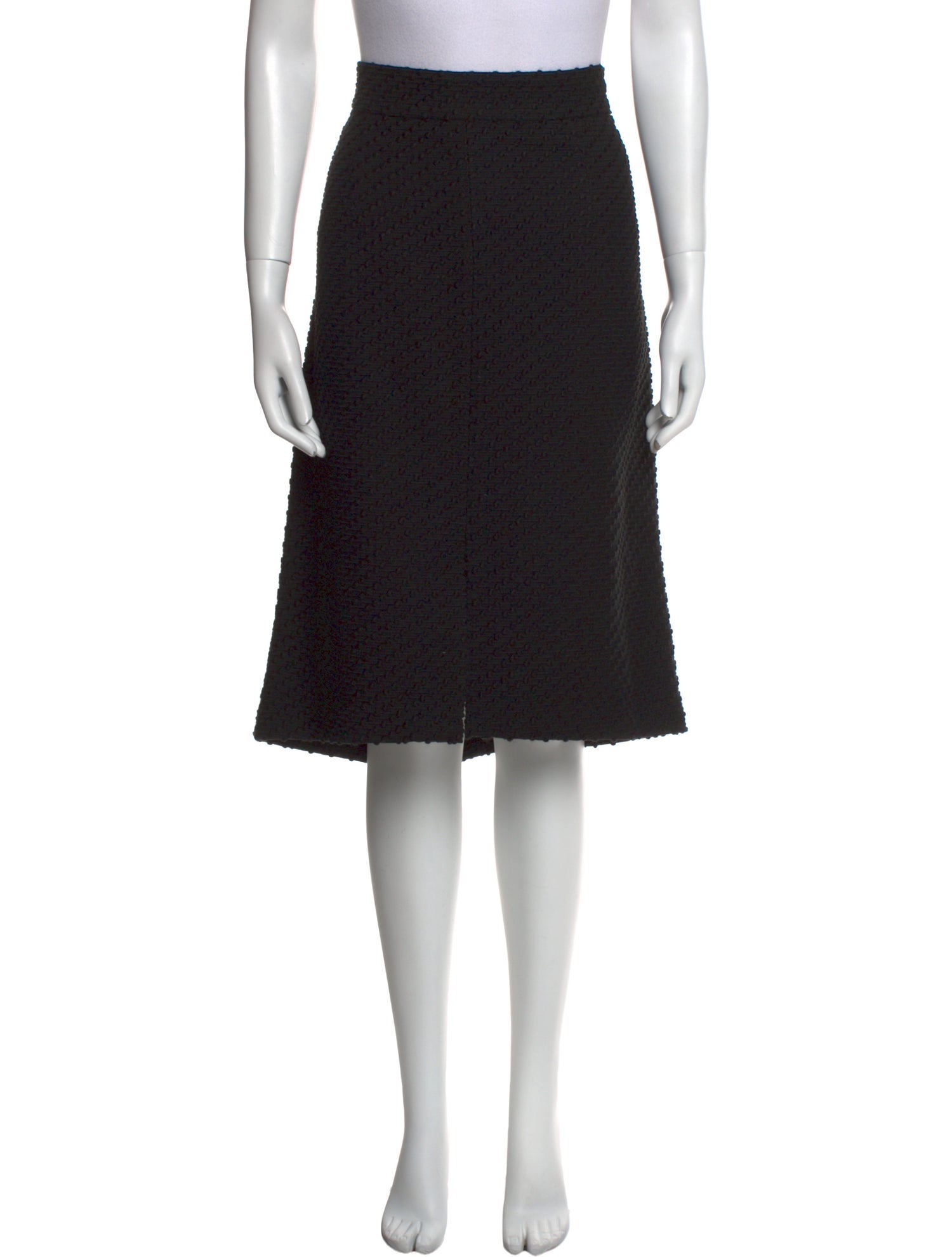 Oscar de la Renta Pleated Accents Knee-Length Skirt
