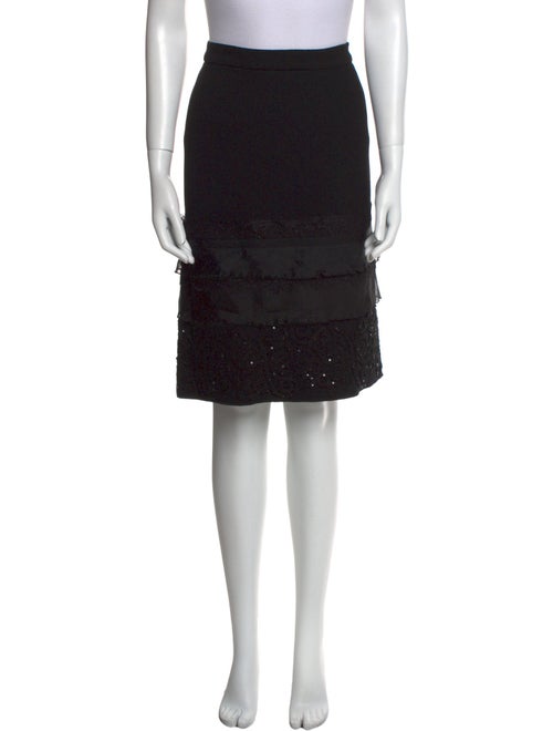 Oscar de la Renta Virgin Wool Knee-Length Skirt