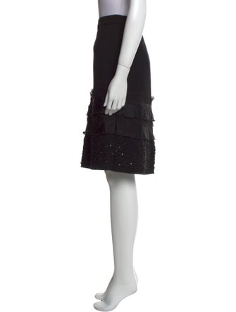 Oscar de la Renta Virgin Wool Knee-Length Skirt
