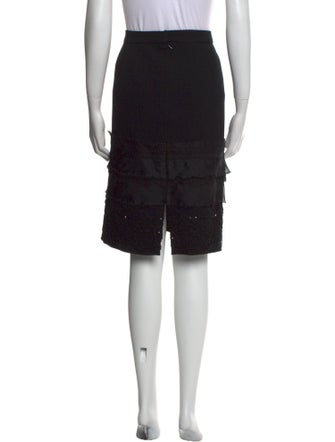 Oscar de la Renta Virgin Wool Knee-Length Skirt