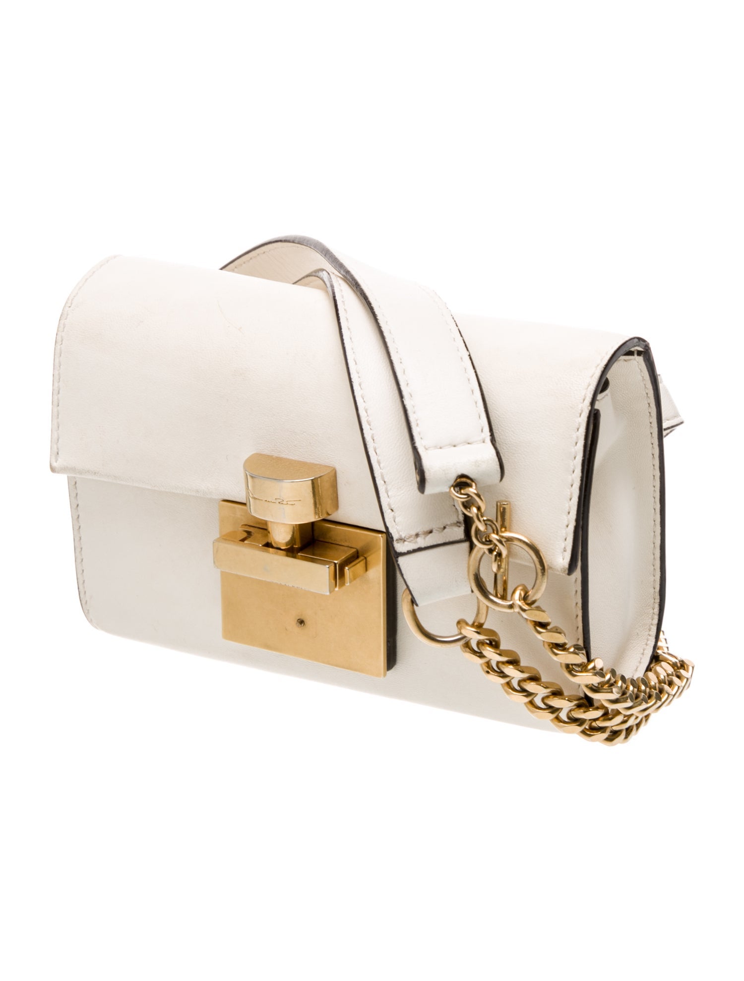 Oscar de la Renta Leather Crossbody Bag