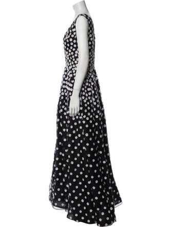 Oscar de la Renta Silk Long Dress