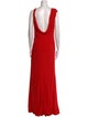 Oscar de la Renta Cowl Neck Long Dress