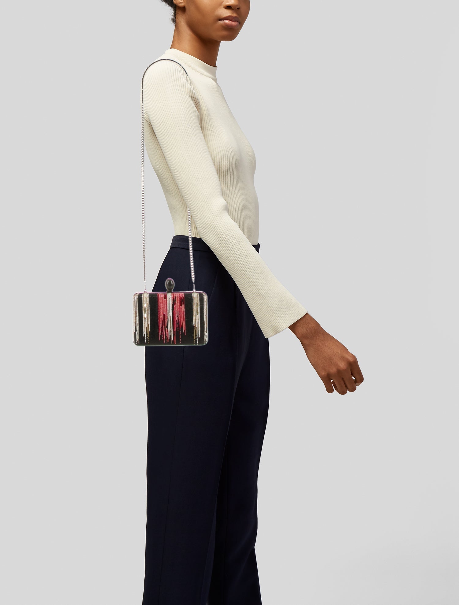 Oscar de la Renta Satin Minaudière