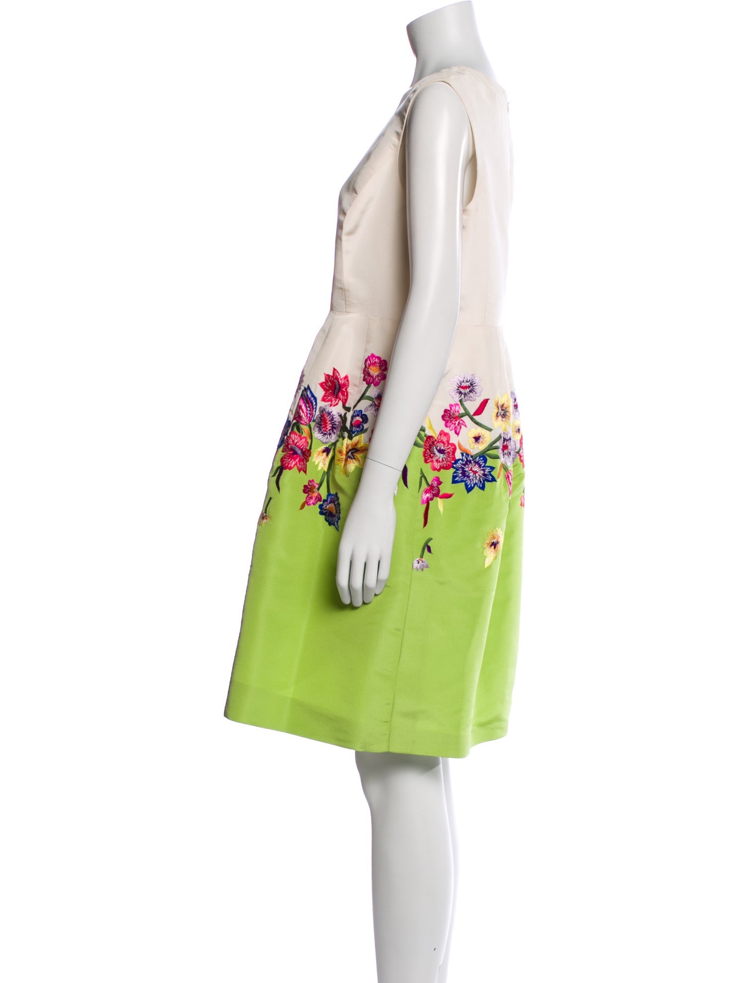 Oscar de la Renta Silk Knee-Length Dress