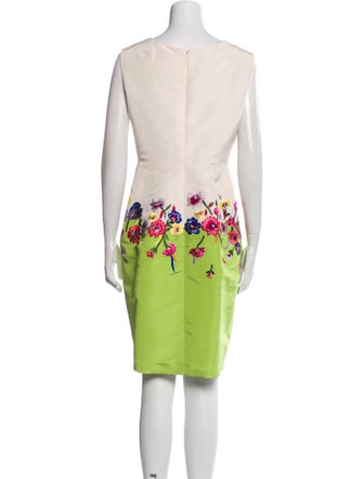 Oscar de la Renta Silk Knee-Length Dress