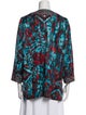 Oscar de la Renta Silk Printed Evening Jacket