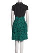 Oscar de la Renta Silk Knee-Length Dress