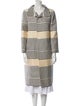 Oscar de la Renta Striped Trench Coat