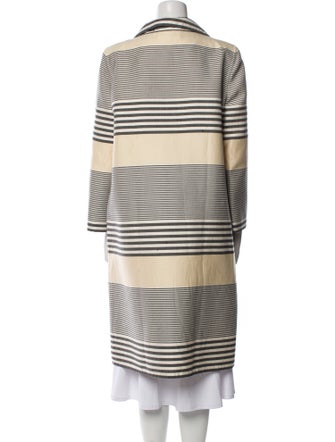 Oscar de la Renta Striped Trench Coat
