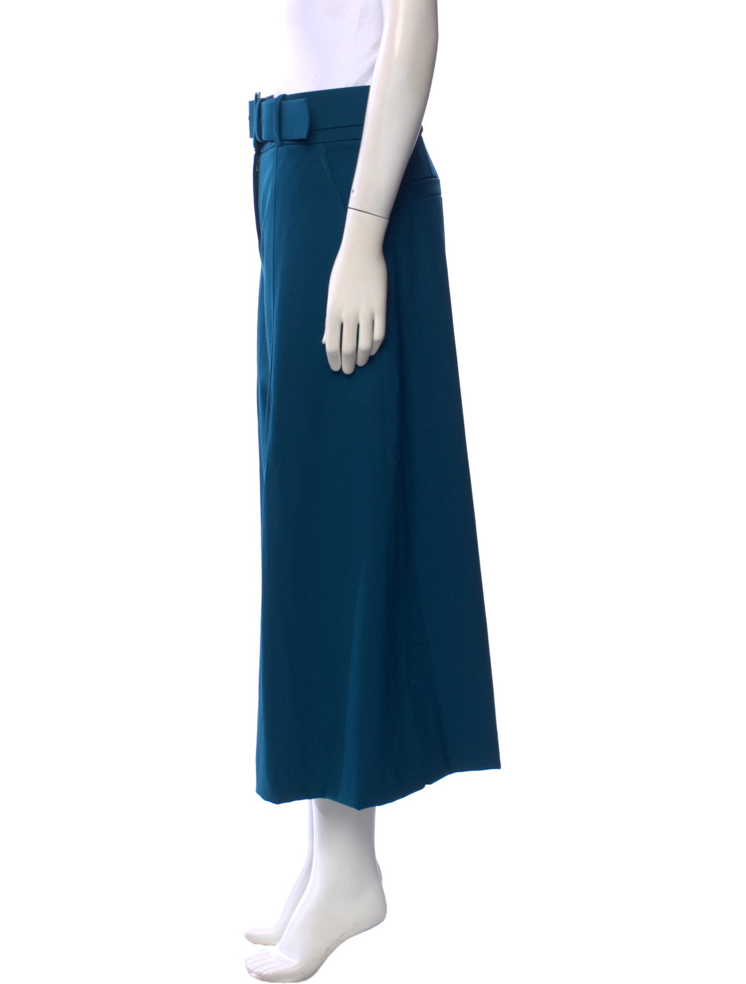 Oscar de la Renta Virgin Wool Wide Leg Pants