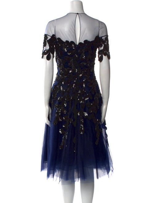 Oscar de la Renta Lace Pattern Midi Length Dress