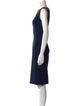 Oscar de la Renta Virgin Wool Knee-Length Dress