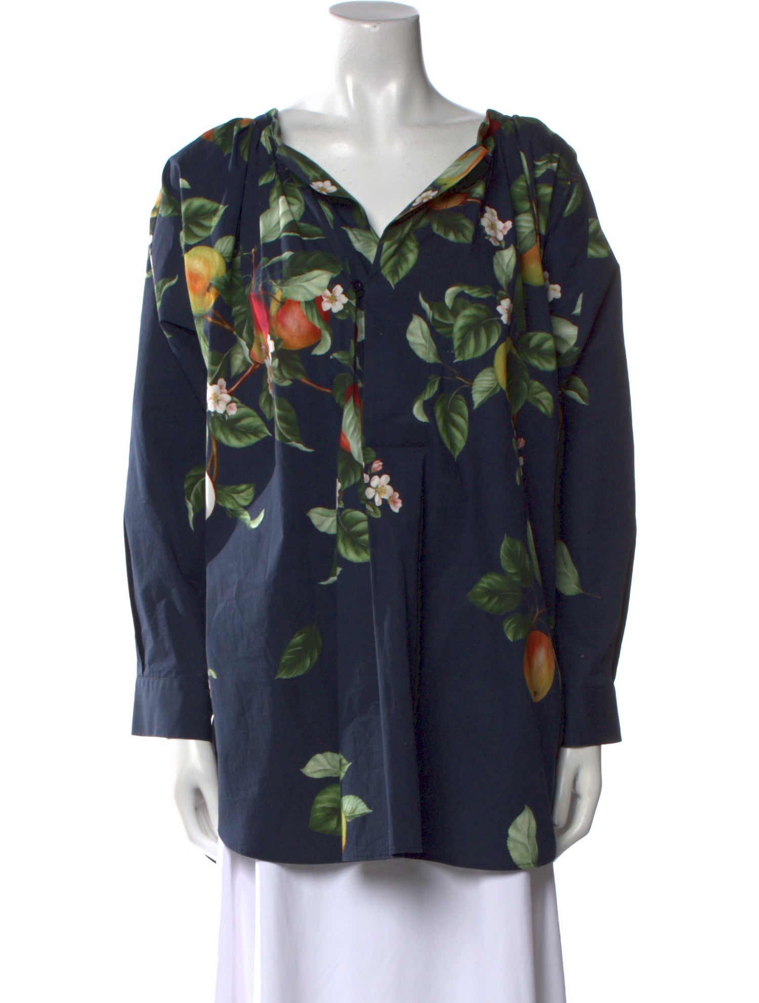 Oscar de la Renta 2022 Floral Print Blouse