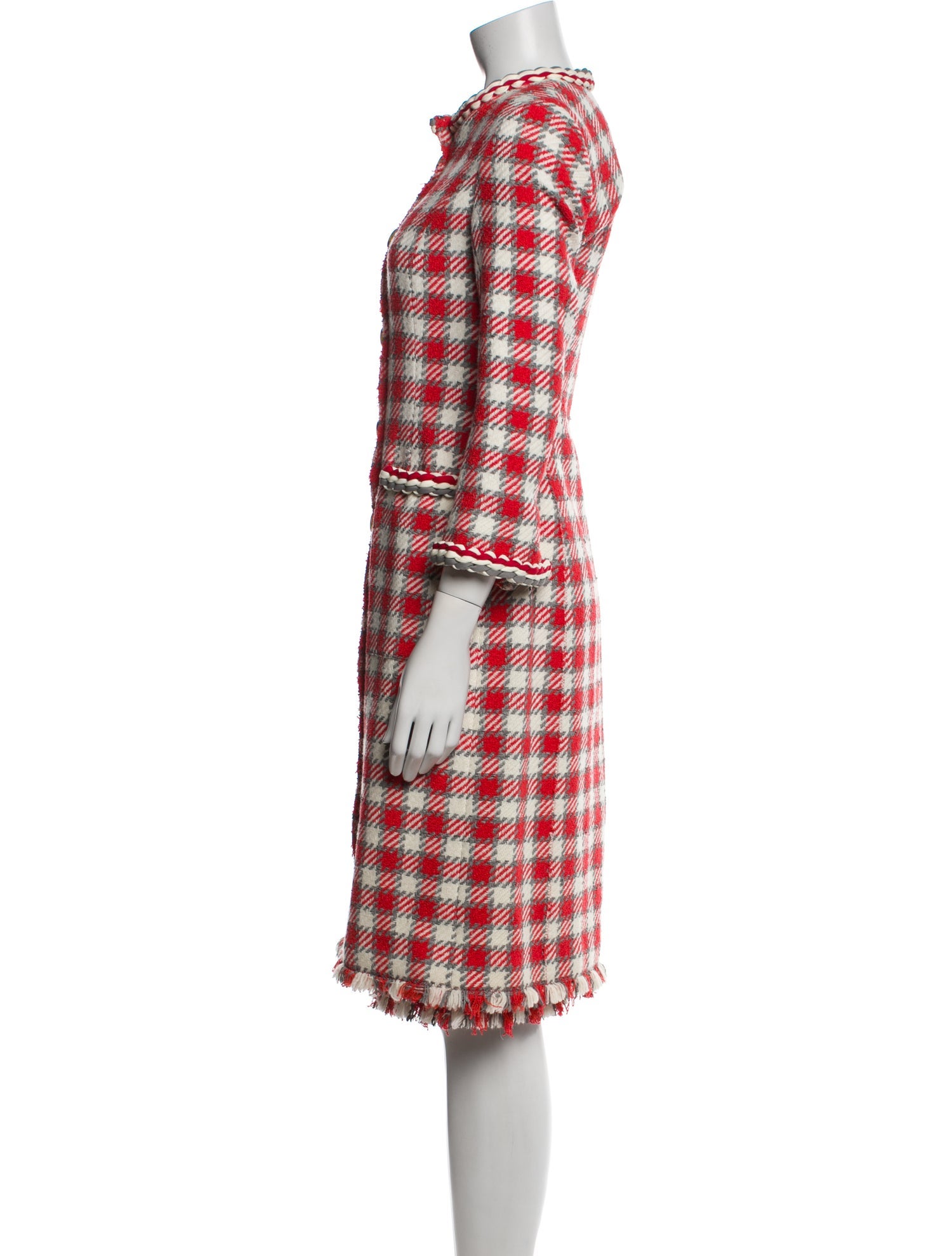 Oscar de la Renta 2021 Plaid Print Skirt Suit
